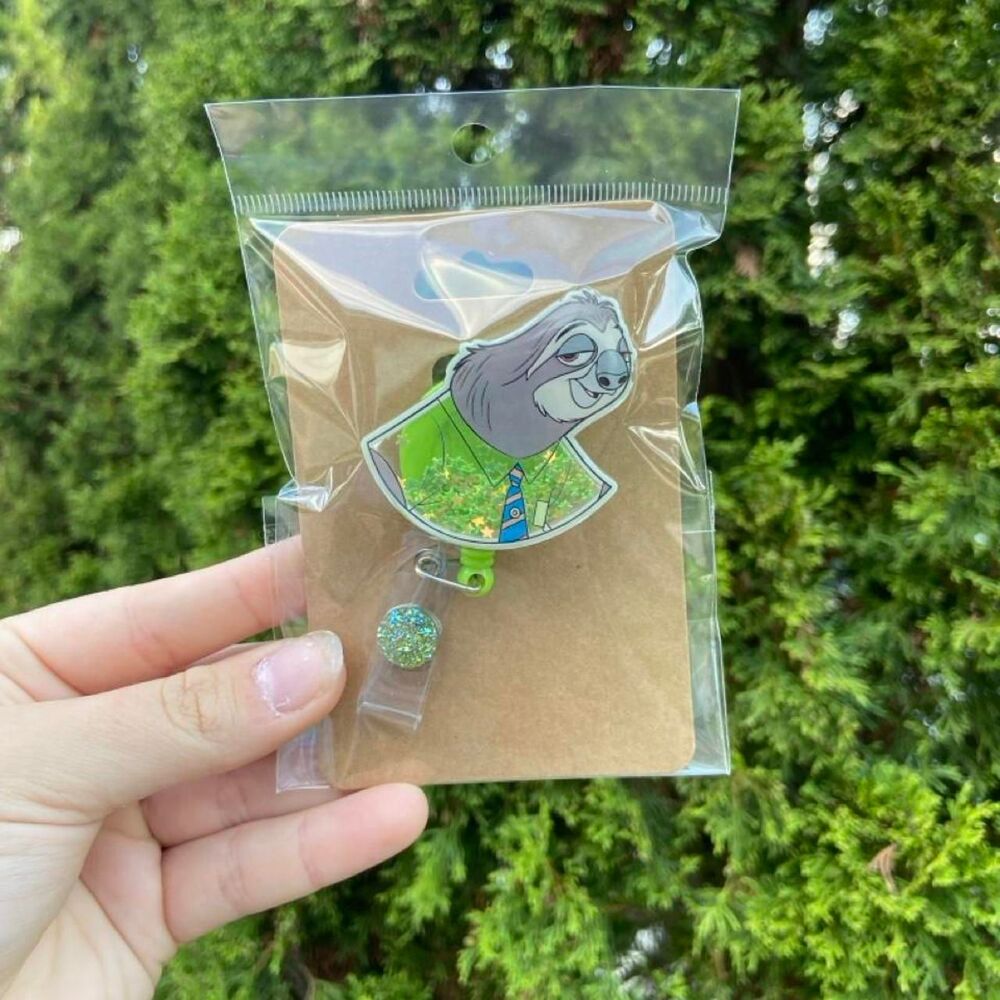 Sloth Zootopia Shaker Badge Reel